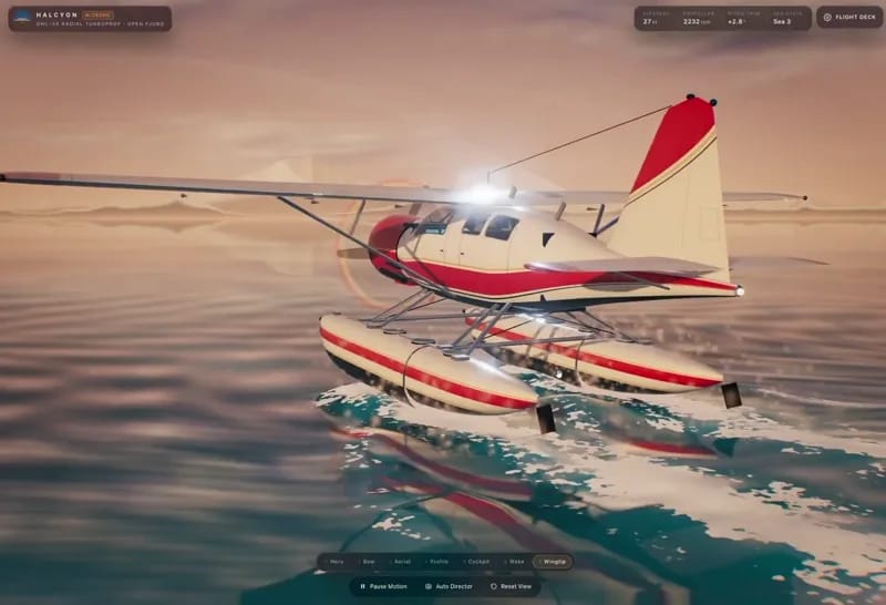 Seaplane on water result preview