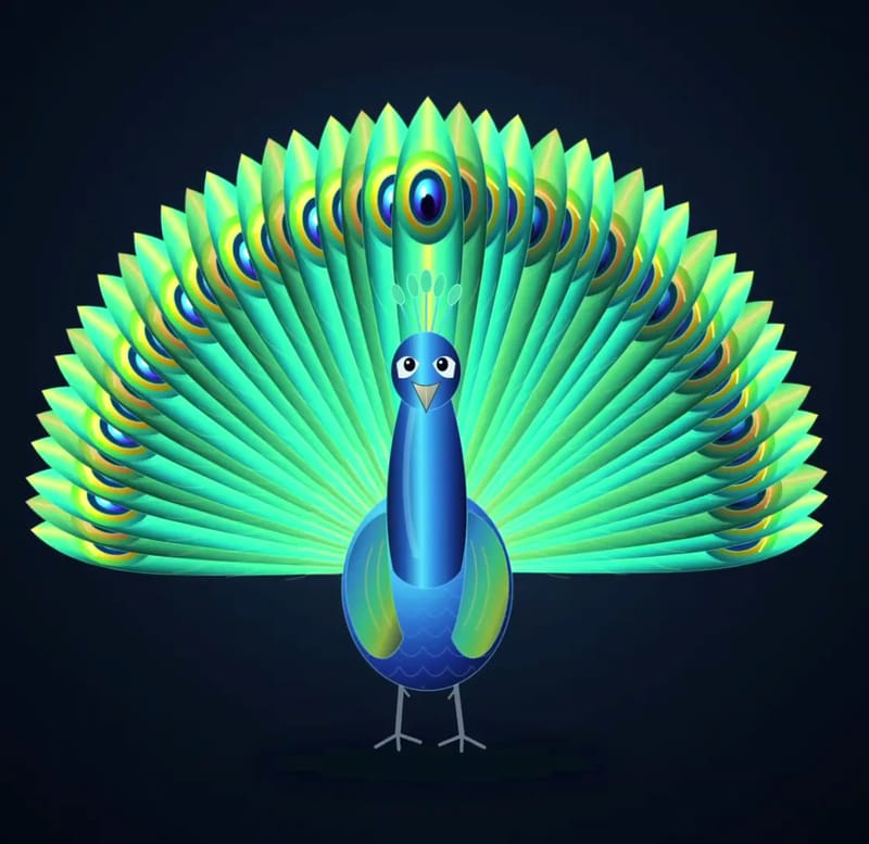 Peacock SVG result preview