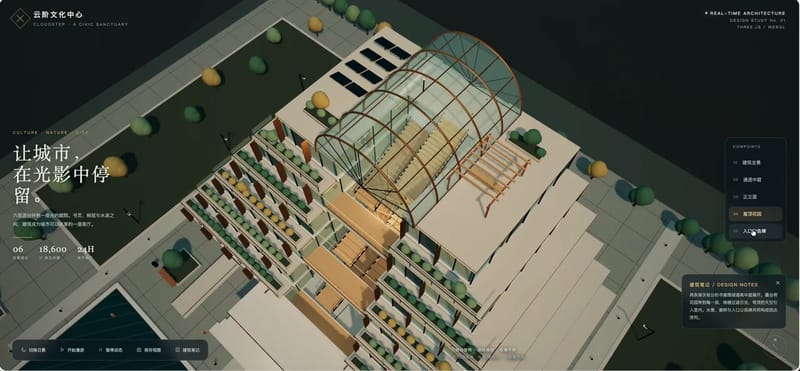 Terraced Eco Building with Glass Dome result preview