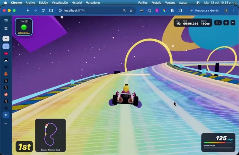 Mario Kart inspired racing game result preview