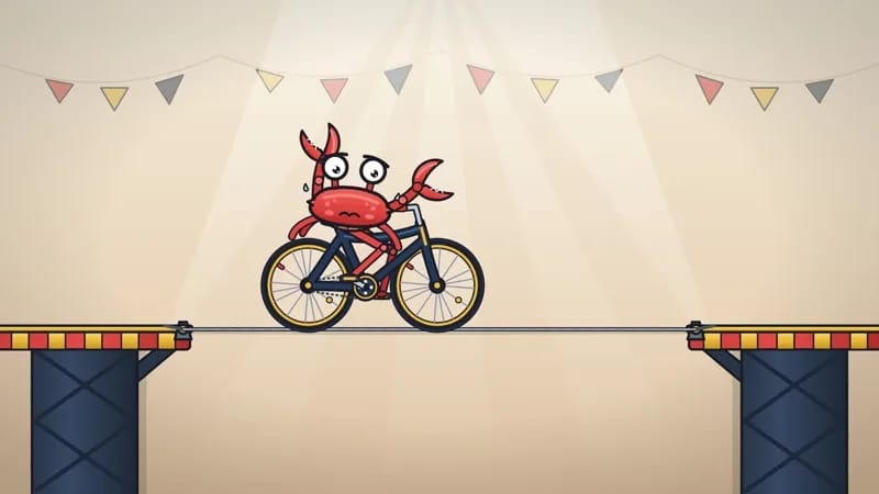 Crab cycling on a tightrope result preview