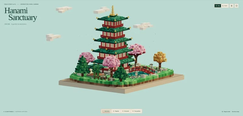 Cherry Blossom Pagoda, Day to Night result preview