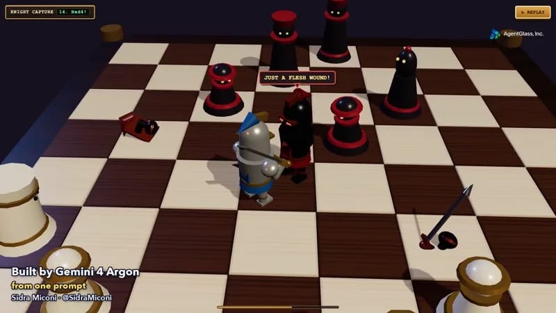 Chess capture with a hidden duck result preview