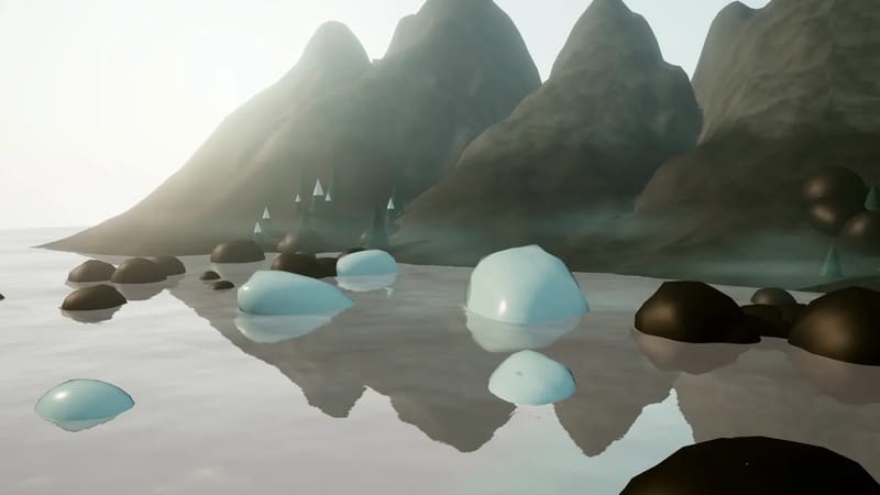 Glacier Lake with Drifting Ice result preview