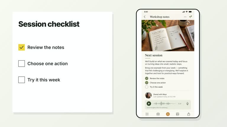 CreatorMotion · Synchronized Action Checklist result preview