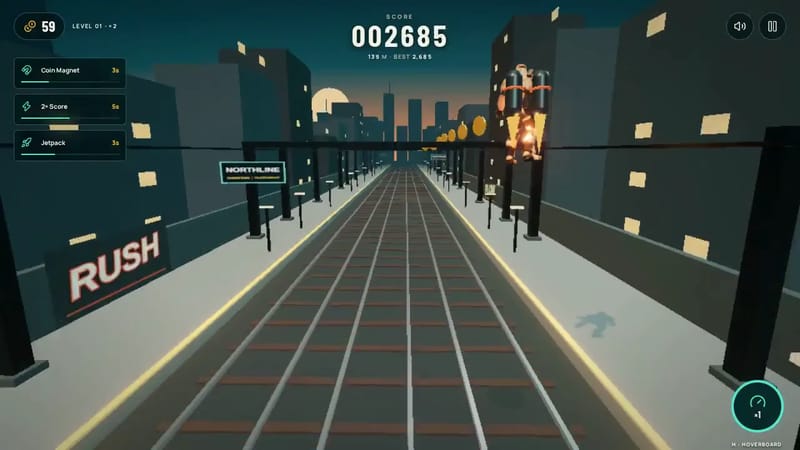 Playable 3D Endless Runner result preview