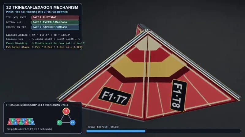 3D Hexaflexagon Mechanism result preview