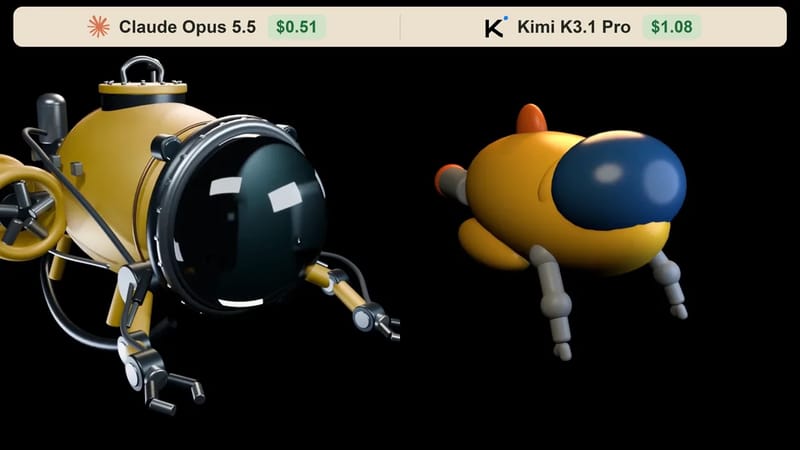 Deep-Sea Bathyscaphe: Kimi vs Opus result preview