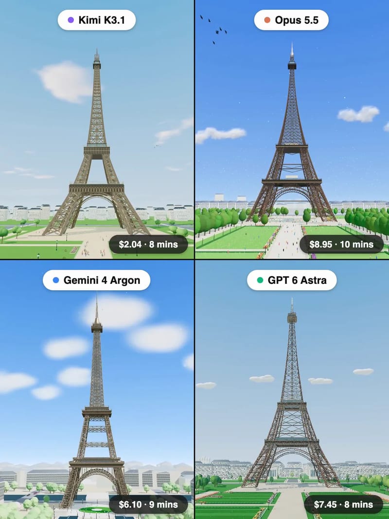 Eiffel Tower: Four Models result preview