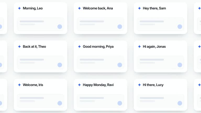 LaunchMotion · Welcome Cards result preview