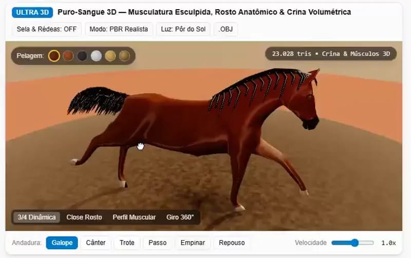 Thoroughbred Horse in Motion result preview