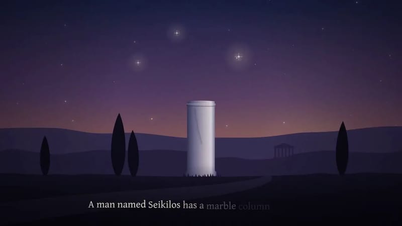 The Seikilos epitaph, in one HTML file result preview