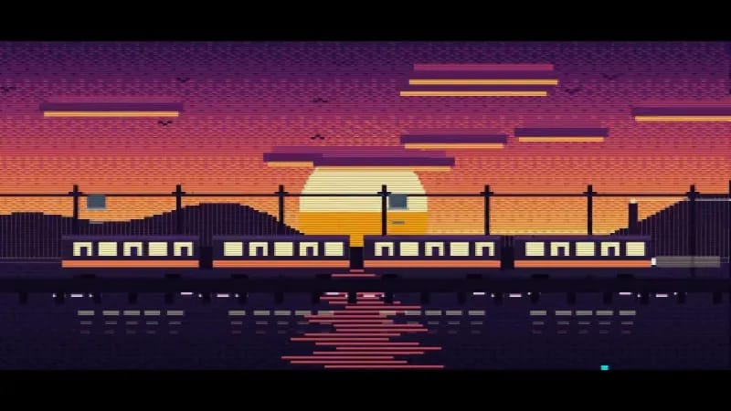Pixel city and submarine animation result preview
